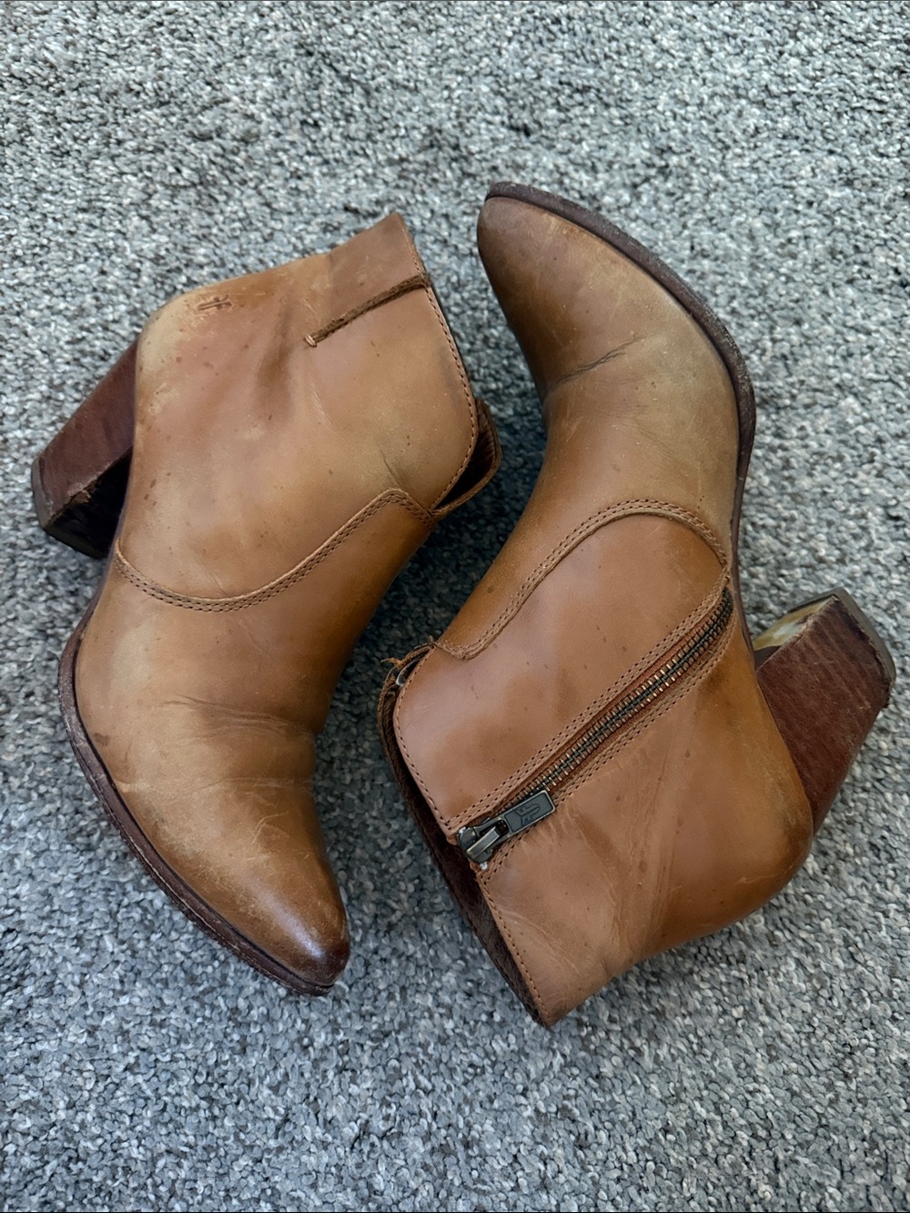 Tan Frye Booties